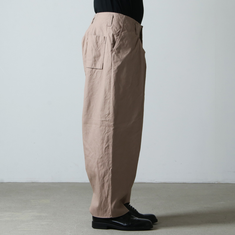 roundabout(饦Х) Double Canvas Deep Tuck Pants