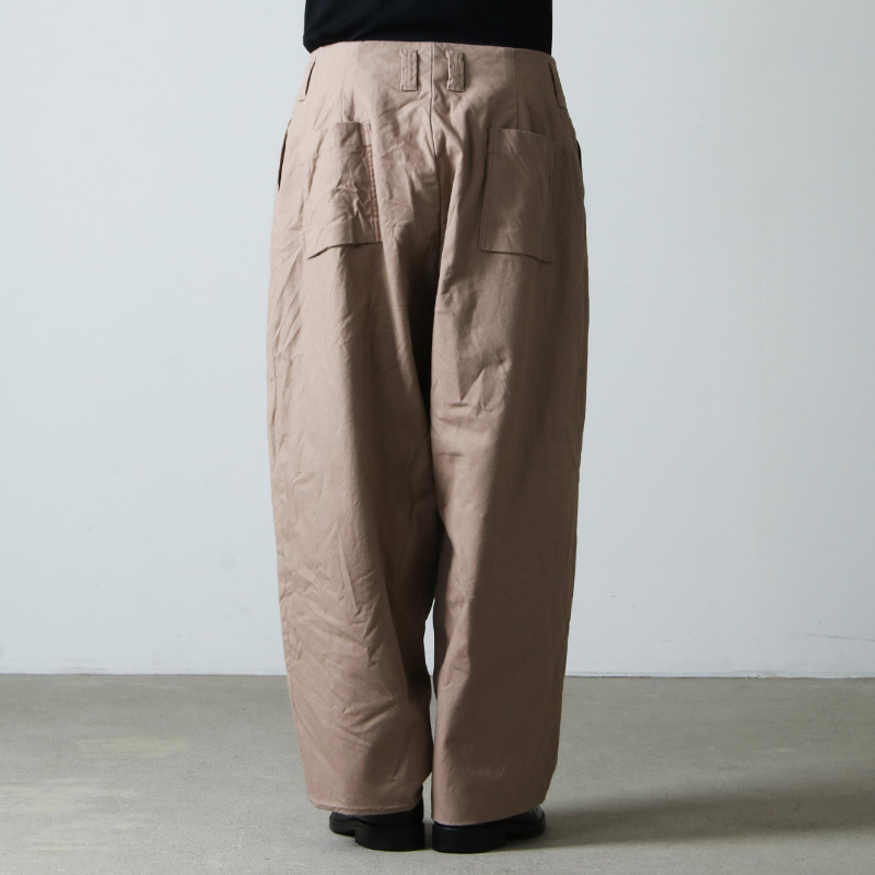 roundabout(饦Х) Double Canvas Deep Tuck Pants