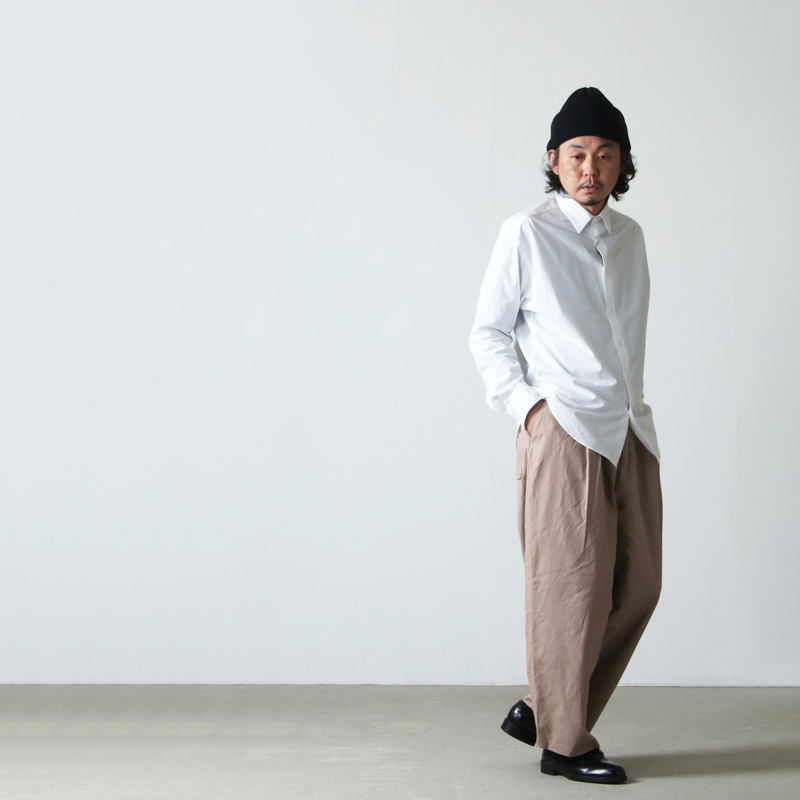 roundabout(饦Х) Double Canvas Deep Tuck Pants