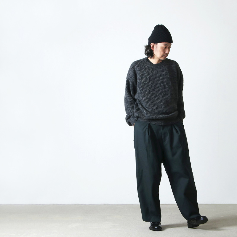 roundabout(饦Х) Double Canvas Deep Tuck Pants