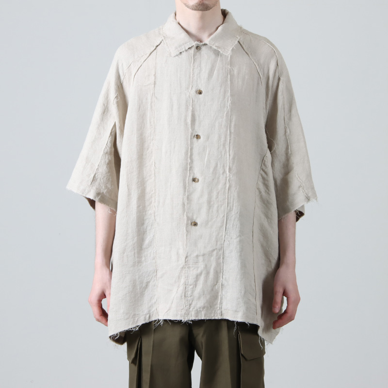 roundabout(饦Х) S/S Open Collar Pullover Shirt