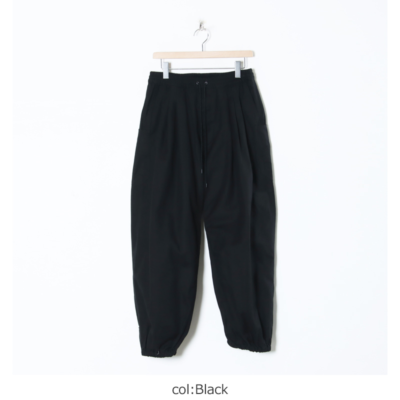 roundabout(饦Х) Cotton Serge 3tuck Big Balloon Pants