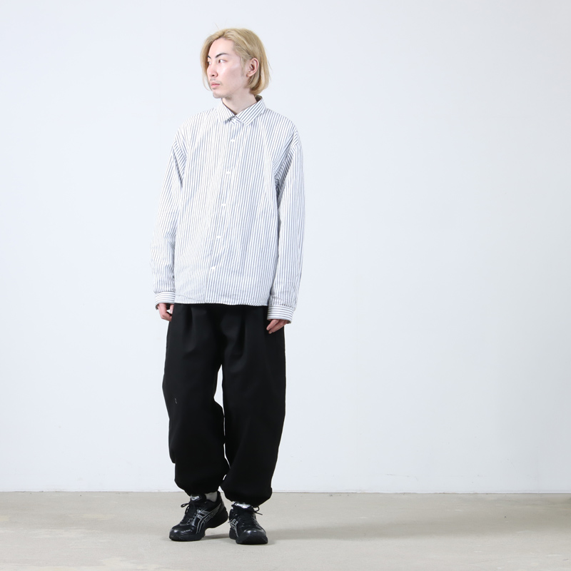 roundabout(饦Х) Cotton Serge 3tuck Big Balloon Pants