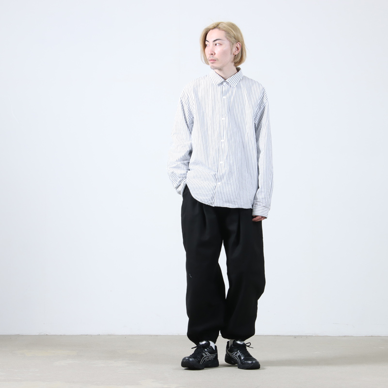 roundabout(饦Х) Cotton Serge 3tuck Big Balloon Pants