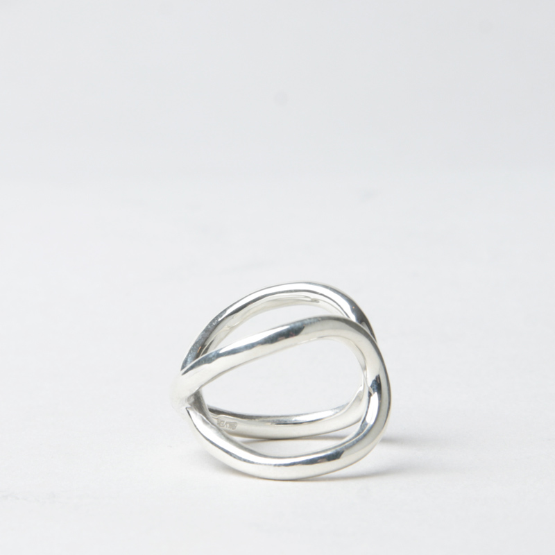 roundabout(饦Х) Silver Cross-Over Ring