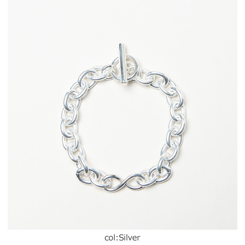 roundabout(饦Х) Silver Cross-Over Bracelet