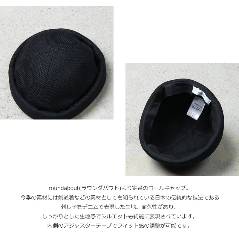 roundabout(饦Х) Sashiko Roll Cap