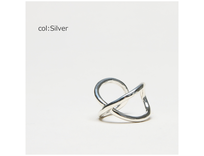 roundabout(饦Х) Silver Cross-Over Ring