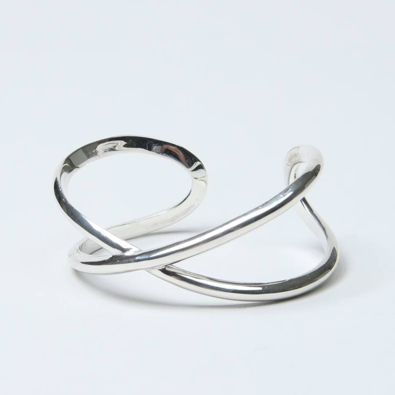 roundabout(饦Х) Silver Cross-Over Bangle