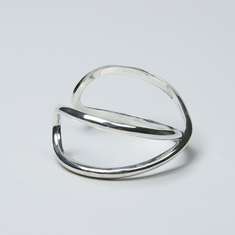 roundabout(饦Х) Silver Cross-Over Bangle