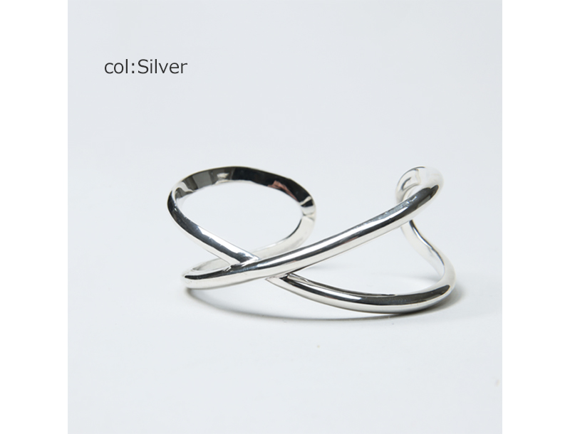 roundabout(饦Х) Silver Cross-Over Bangle