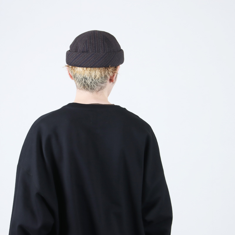 roundabout(饦Х) Dobby Stripe Roll Cap