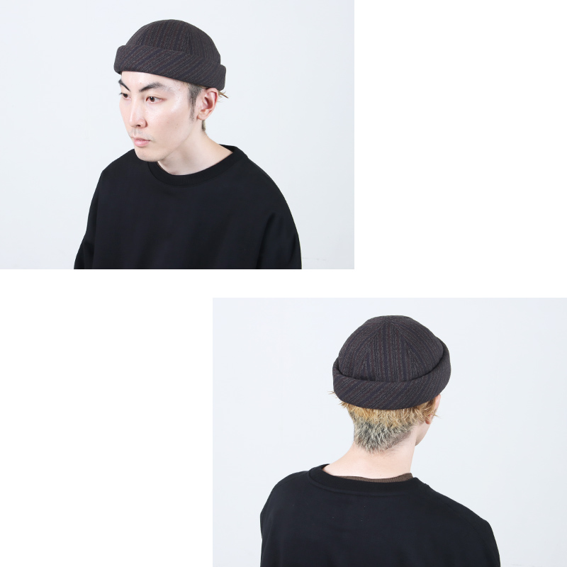 roundabout(饦Х) Dobby Stripe Roll Cap