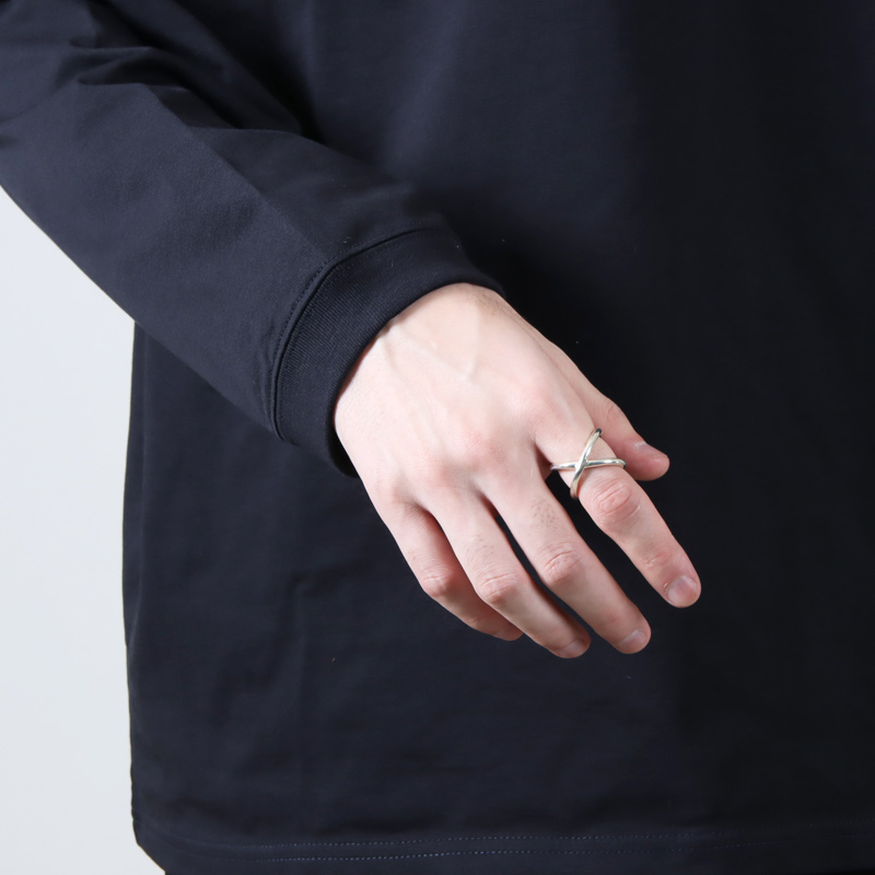roundabout(�饦����Х���) Silver Cross-Over Ring
