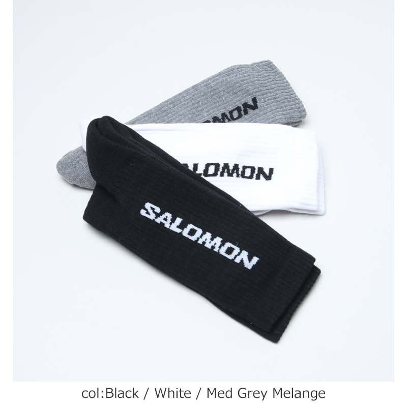Salomon(�������) EVERYDAY CREW 3-PACK ��BLACK��WHITE��MED GREY MELANGE��