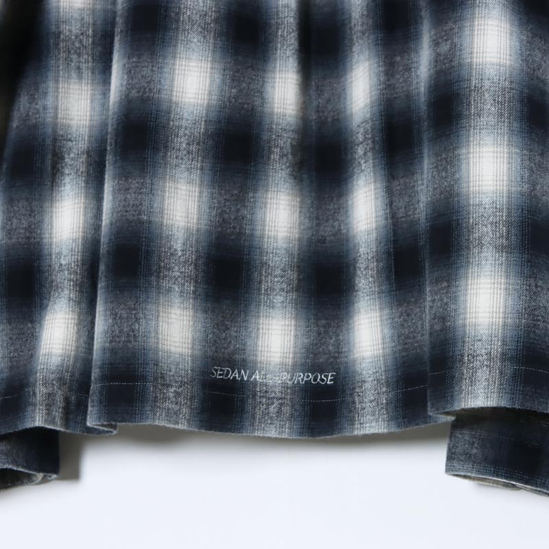 SEDAN ALL-PURPOSE (セダンオールパーパス) Brushed Ombre Plaid Open Collar Shirt /  ブラッシュドオンブレプレイドオープンカラーシャツ