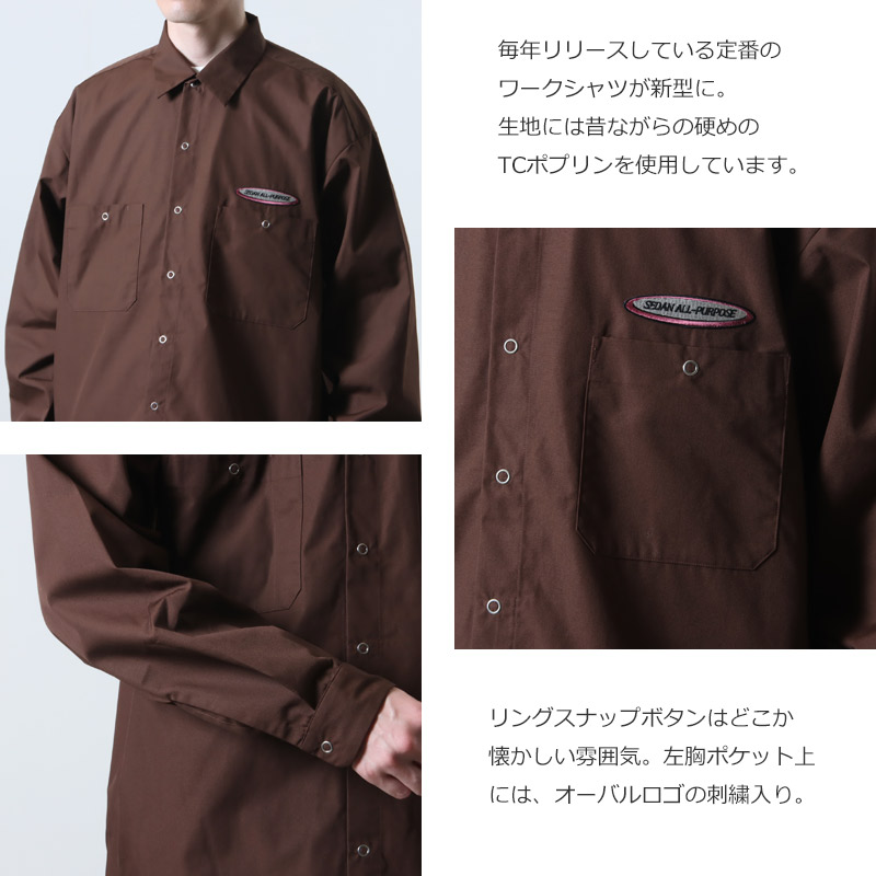 SEDAN ALL-PURPOSE(󥪡ѡѥ) Oval Logo Work Shirt