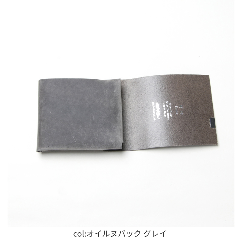 (祵) Short Wallet #Oil Nubuck Gray