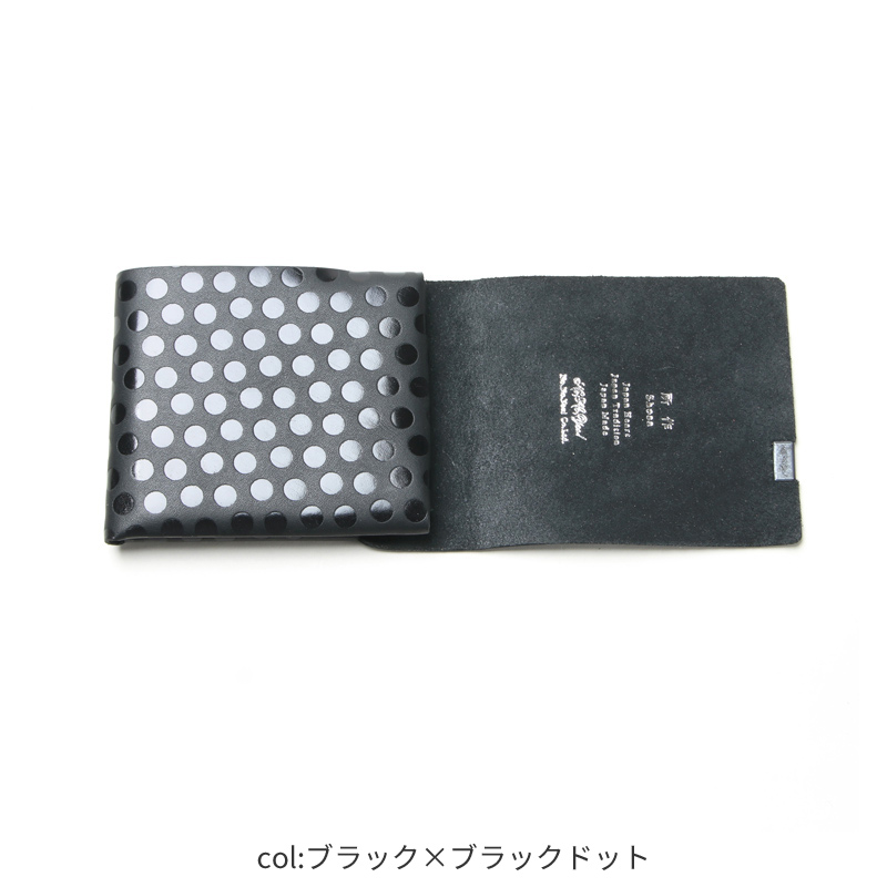 所作 (ショサ) Short Wallet #Black×Black Dot / ブラックドット