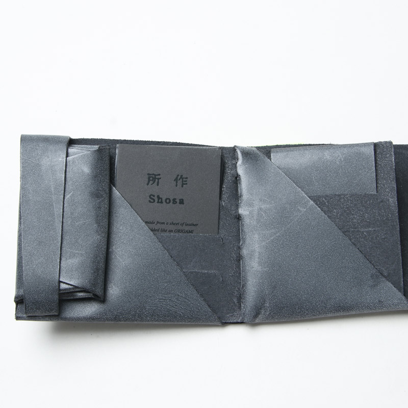 (祵) Short Wallet #Bridle leather Black