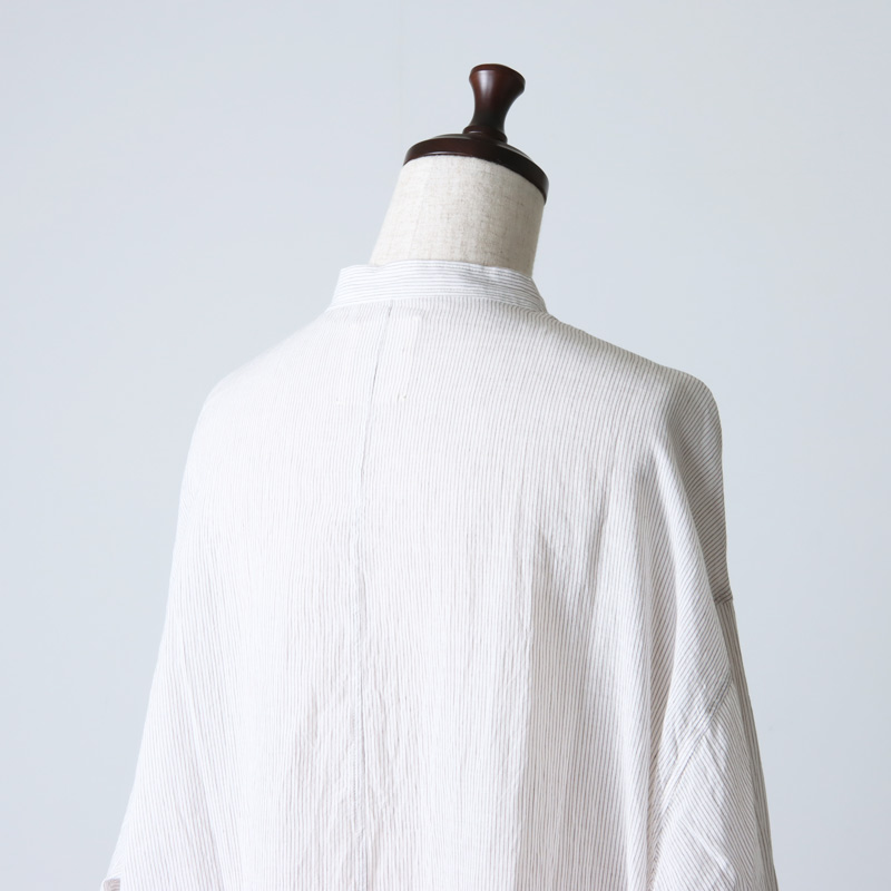 snow peak(Ρԡ) Hand-woven Cotton Pin-stripe Long Shirt