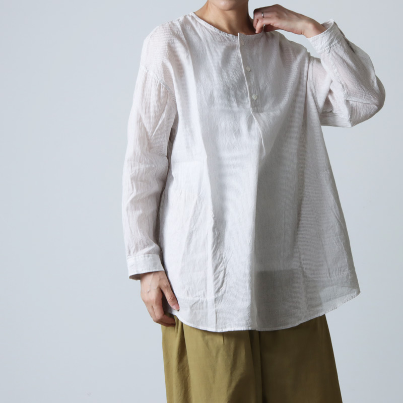 snow peak(Ρԡ) Hand-woven Cotton Pin-stripe Sleeping Shirt