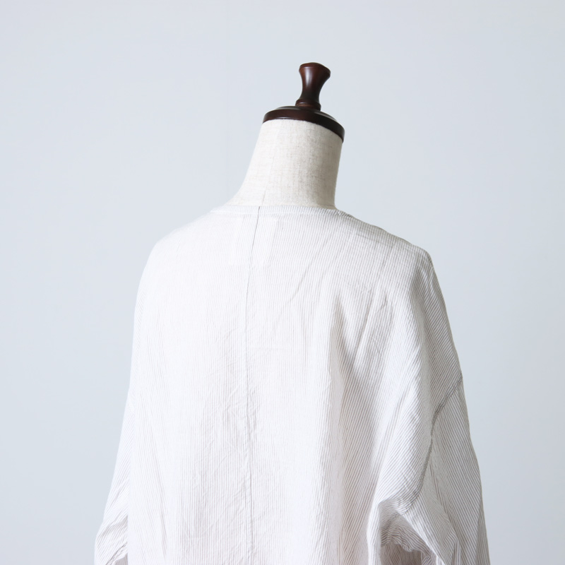snow peak(Ρԡ) Hand-woven Cotton Pin-stripe Sleeping Shirt
