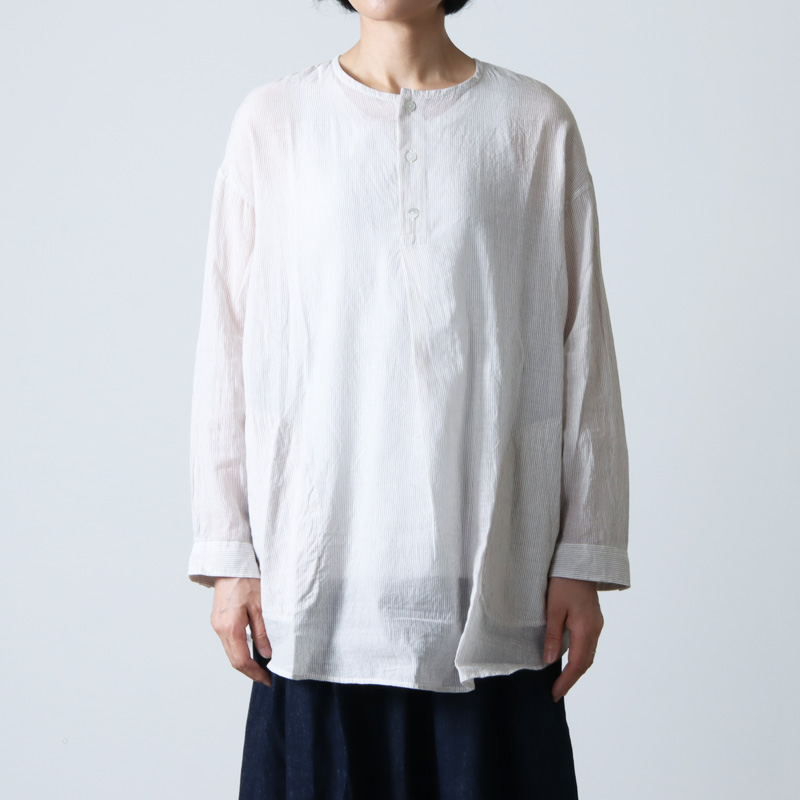 snow peak(Ρԡ) Hand-woven Cotton Pin-stripe Sleeping Shirt