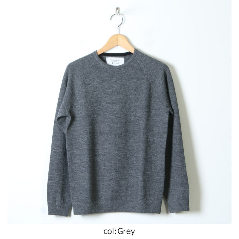 snow peak(Ρԡ) Raglan Crew Neck Knit Sweater