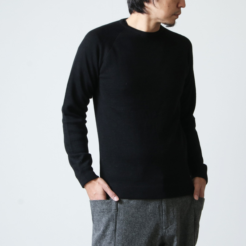 snow peak(Ρԡ) Raglan Crew Neck Knit Sweater