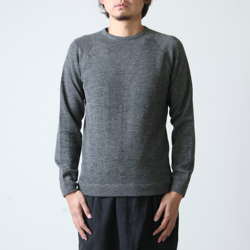 snow peak(Ρԡ) Raglan Crew Neck Knit Sweater