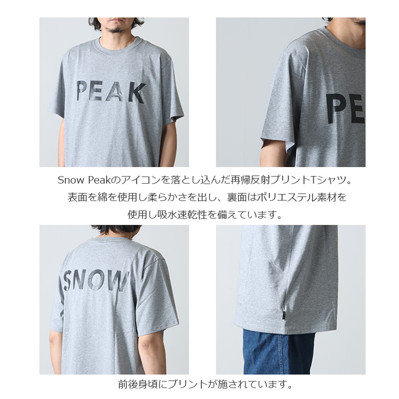 snow peak(Ρԡ) Reflective Printed T shirt SP