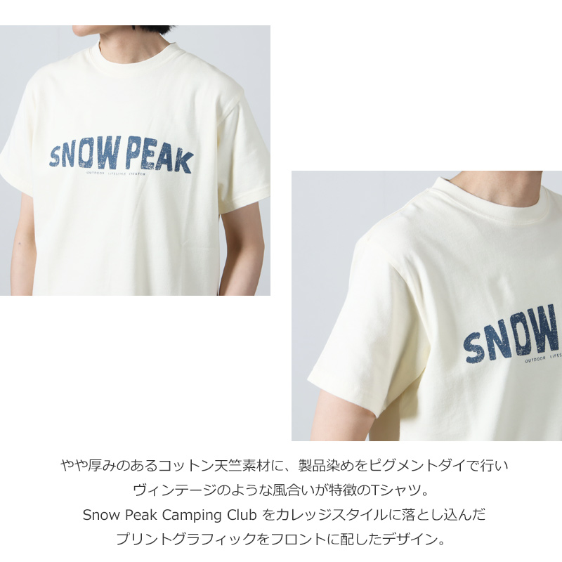 snow peak(Ρԡ) Recycled Cotton Dyed T-Shirt SP