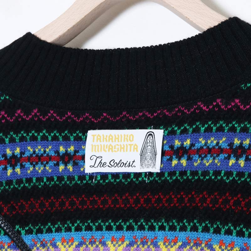 TAKAHIROMIYASHITATheSoloist.(ҥߥ䥷) double zip balloon shaped fair isle pattern sweater