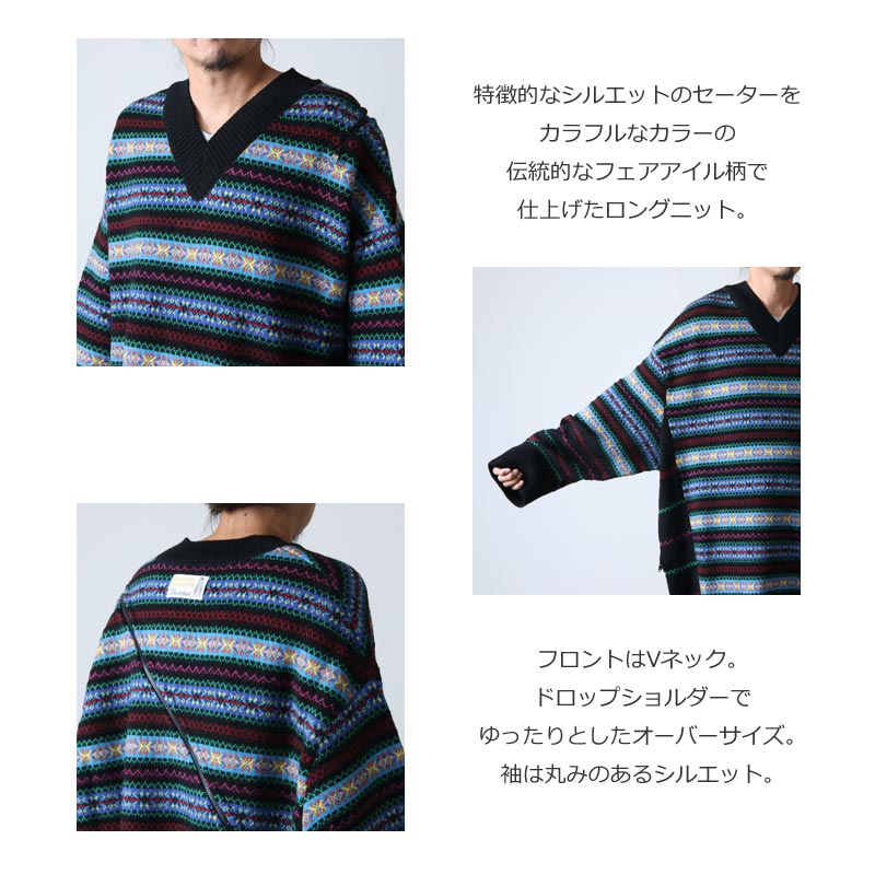 TAKAHIROMIYASHITATheSoloist.(ҥߥ䥷) double zip balloon shaped fair isle pattern sweater