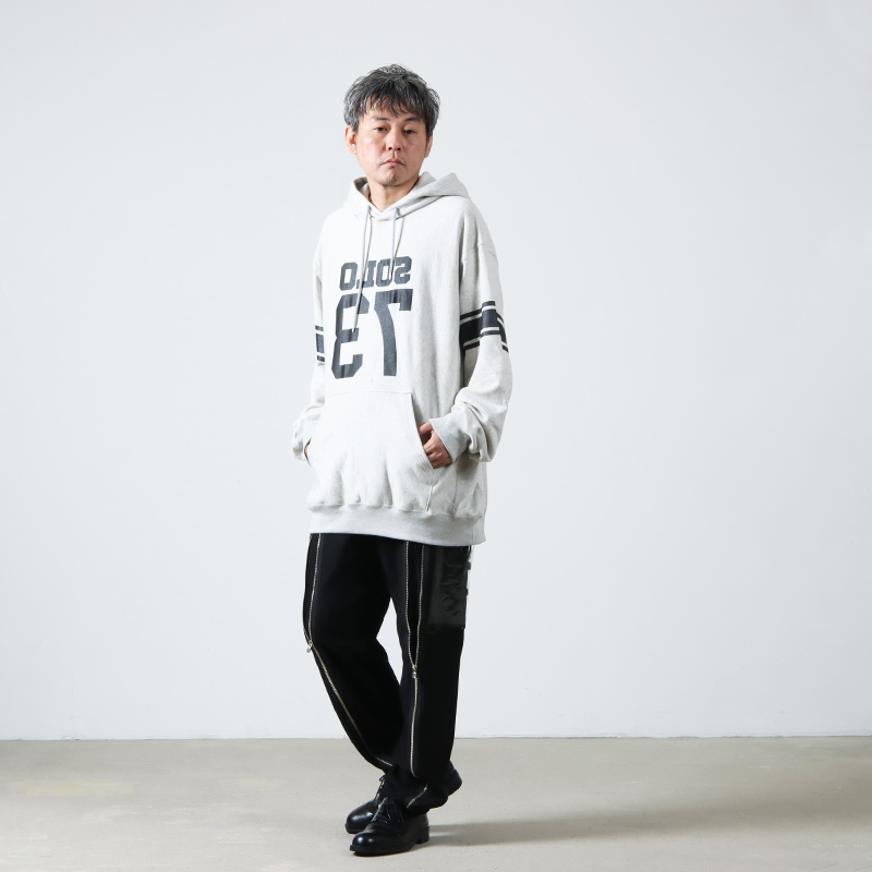 soloist 23ss oversized hoodie スウェット　パーカーナンバリングnumbe