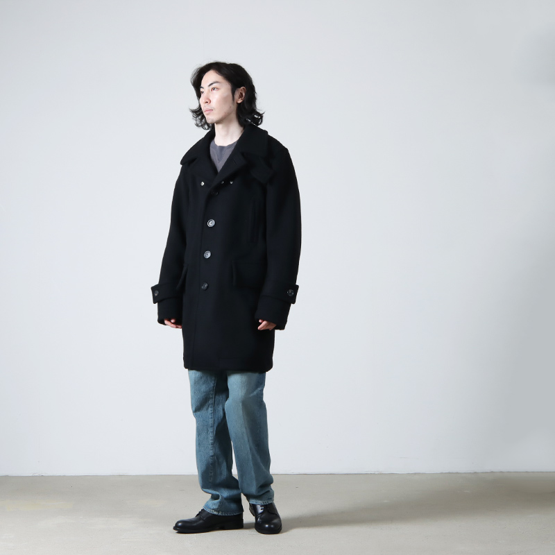 TAKAHIROMIYASHITATheSoloist.(ҥߥ䥷) right - left silhouette single breasted peacoat