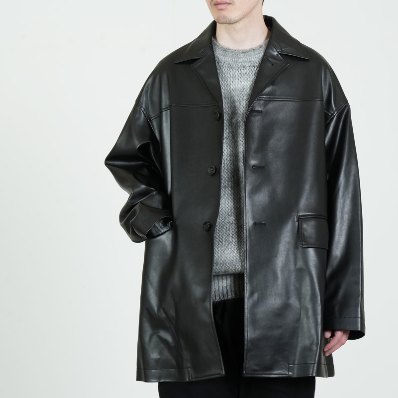 TAKAHIROMIYASHITATheSoloist.(ҥߥ䥷) faux leather sack coat.