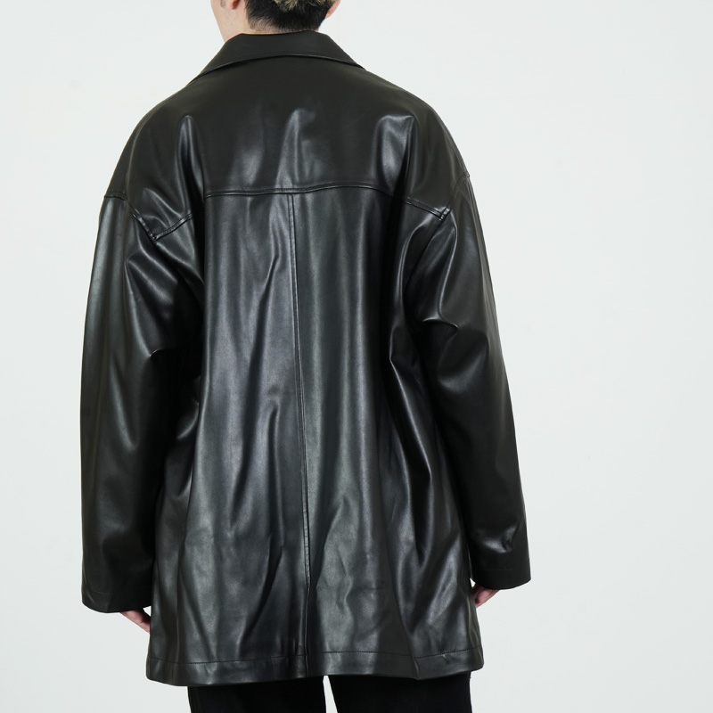 TAKAHIROMIYASHITATheSoloist.(ҥߥ䥷) faux leather sack coat.
