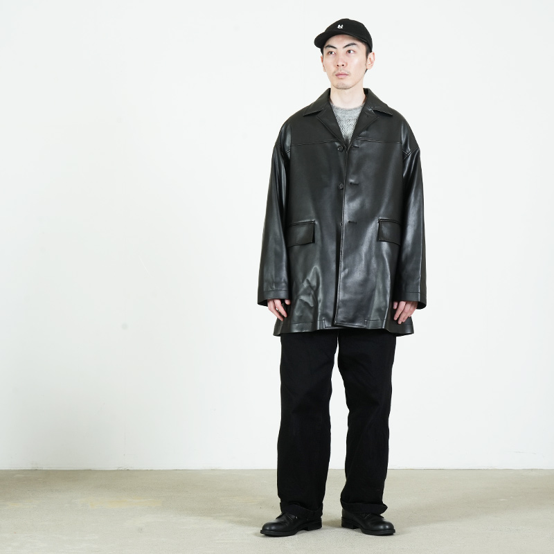 TAKAHIROMIYASHITATheSoloist.(ҥߥ䥷) faux leather sack coat.