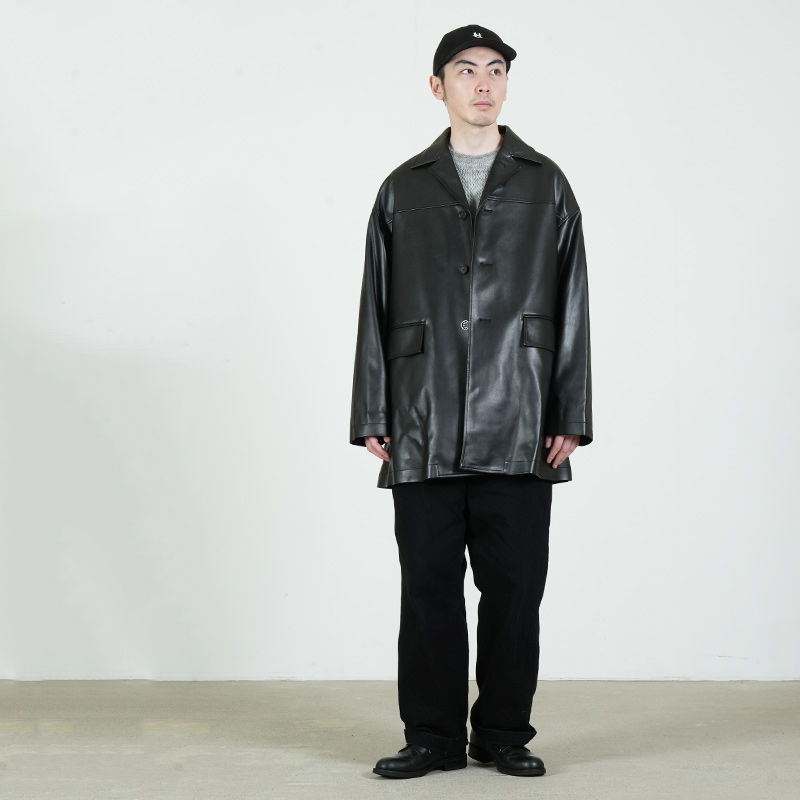 TAKAHIROMIYASHITATheSoloist.(ҥߥ䥷) faux leather sack coat.
