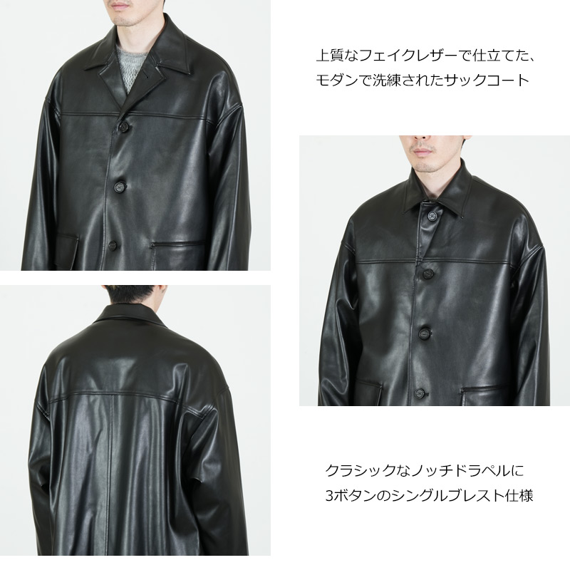 TAKAHIROMIYASHITATheSoloist.(ҥߥ䥷) faux leather sack coat.
