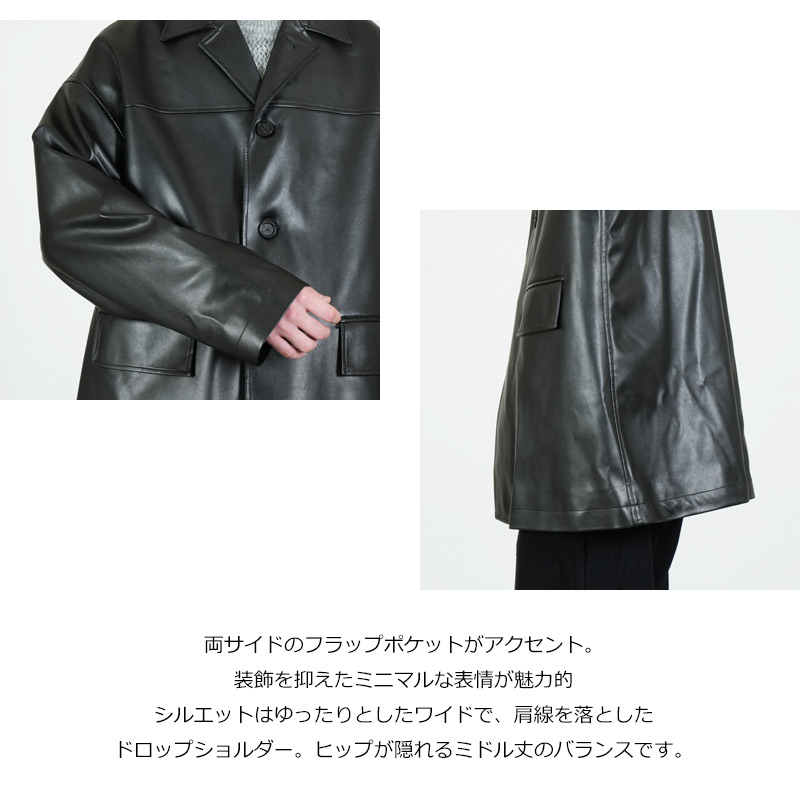 TAKAHIROMIYASHITATheSoloist.(ҥߥ䥷) faux leather sack coat.