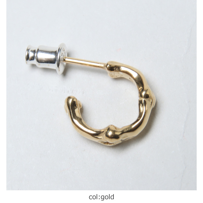 TAKAHIROMIYASHITATheSoloist.(ҥߥ䥷) bone shaped earrings.-S- 9mm