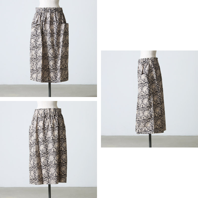 South2 West8(ġȥ) Army String Skirt - Batik Pt. / Botanical
