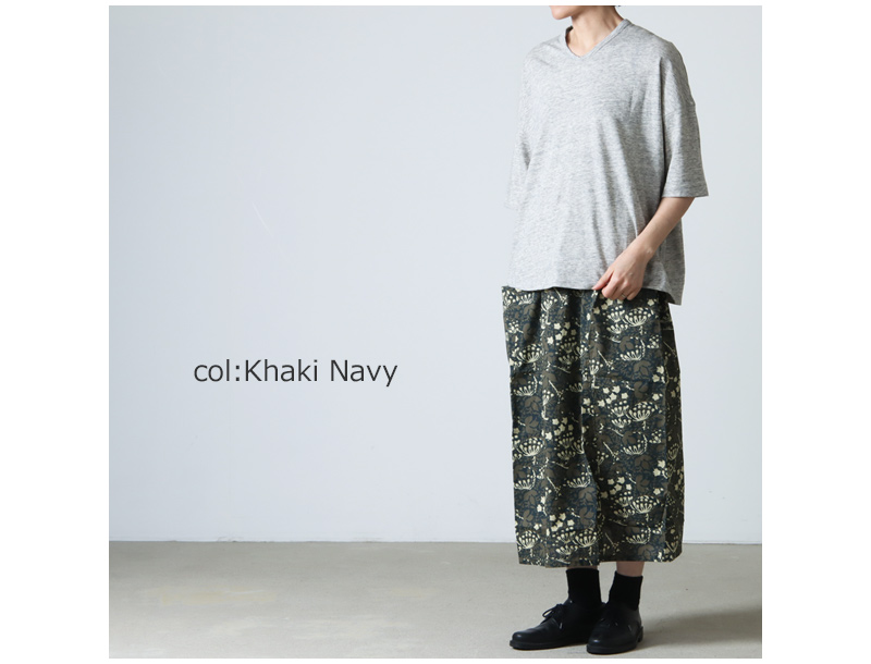 South2 West8(ġȥ) Army String Skirt - Batik Pt. / Botanical