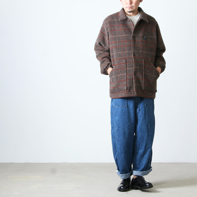 South2 West8(ġȥ) Coach Jacket - Double Cloth Plaid