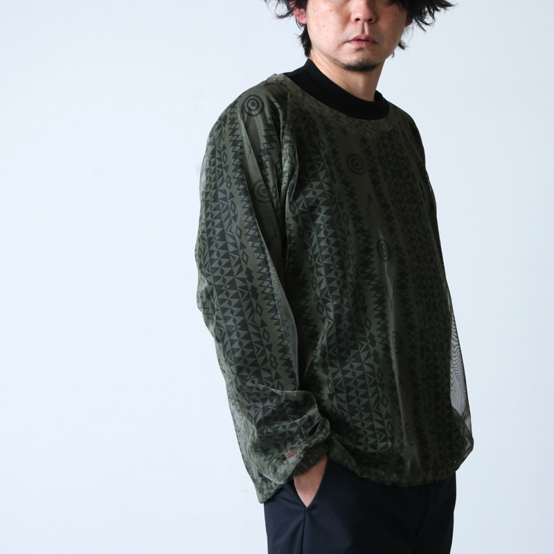 South2 West8 (サウスツーウエストエイト) Bush Crew Neck Shirt - Lightweight Mesh /  ブッシュクルーネックシャツ