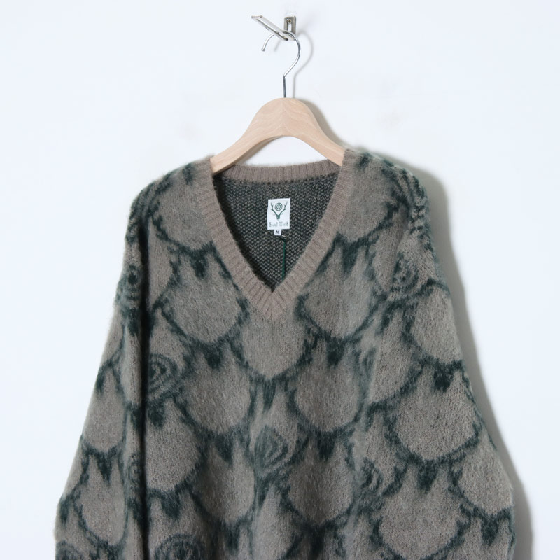 South2 West8 (サウスツーウエストエイト) Loose Fit V Neck Sweater 