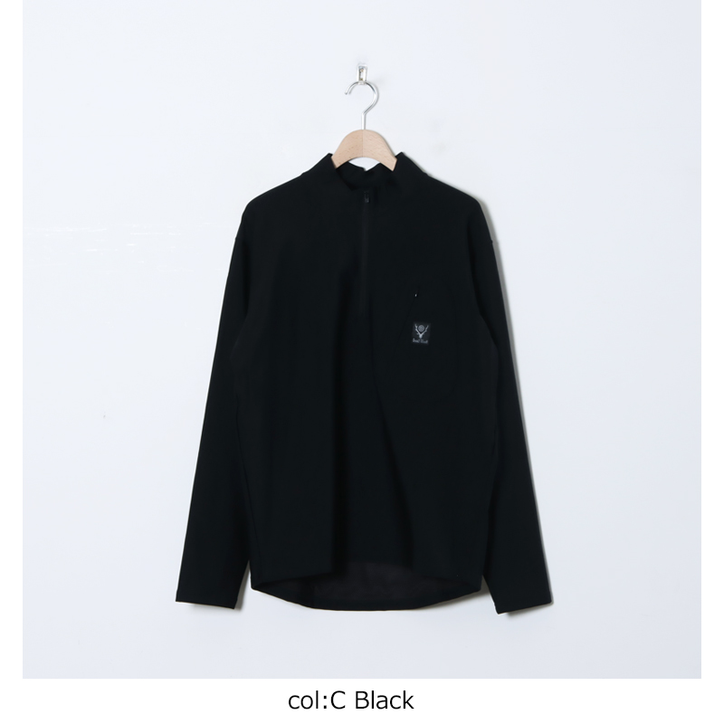 South2 West8(ġȥ) Zipped Pullover Scouting Shirt - N/PE/PU Tricot Jersey